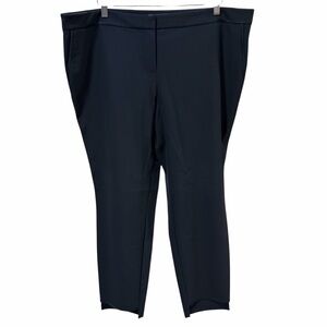 LAFAYETTE 148 blue step stretch Manhattan Slim-Leg Pants